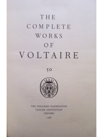 The complete works of Voltaire