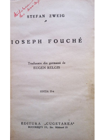 Ioseph Fouche, editia a III-a