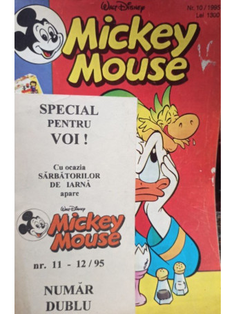 Mickey Mouse, revista pentru copii, cu benzi desenate, nr. 10 / 1995