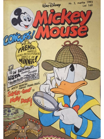 Mickey Mouse, revista pentru copii, cu benzi desenate, nr. 3 / 1993