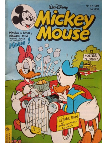 Mickey Mouse, revista pentru copii, cu benzi desenate, nr. 4 / 1994