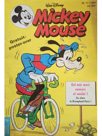 Mickey Mouse, revista pentru copii, cu benzi desenate, nr. 11 / 1994