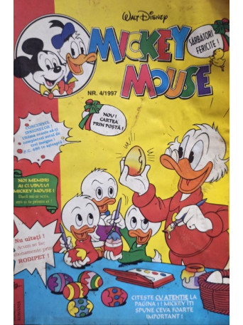 Mickey Mouse, revista pentru copii, cu benzi desenate, nr. 4 / 1997