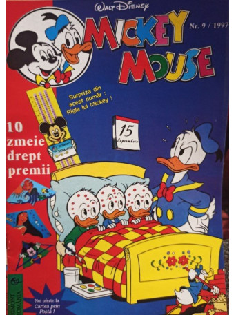 Mickey Mouse, revista pentru copii, cu benzi desenate, nr. 9 / 1997