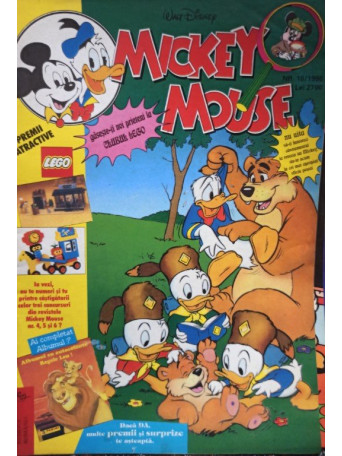 Mickey Mouse, revista pentru copii, cu benzi desenate, nr. 10 / 1996