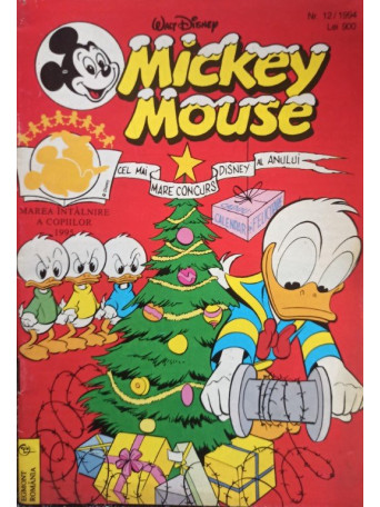 Mickey Mouse, revista pentru copii, cu benzi desenate, nr. 12 / 1994