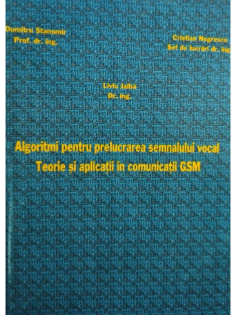 Algoritmi pentru prelucrarea semnalului vocal (semnata)