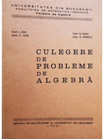 Culegere de probleme de algebra