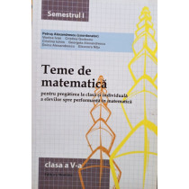 Teme de matematica clasa a Va, semestrul I