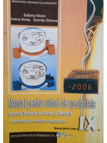 Manual pentru cultura de specialitate pentru scoala de arte si meserii