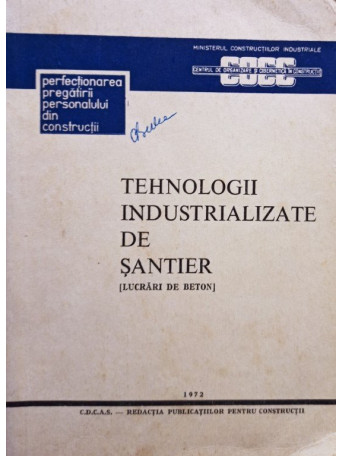 Tehnologii industrializate de santier