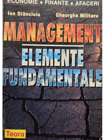 Ion Stancioiu - Management - Elemente fundamentale - 1998 - brosata