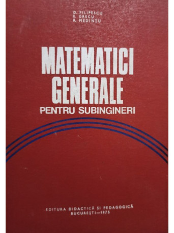 Matematici generale pentru subingineri