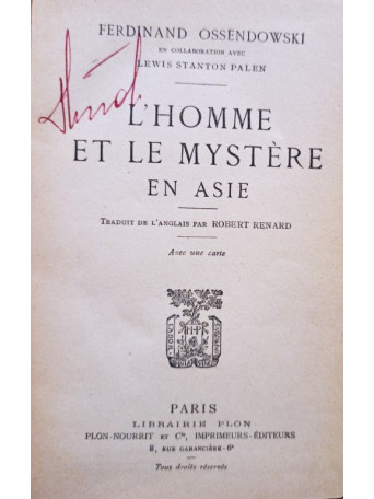 L'homme et le mystere en Asie