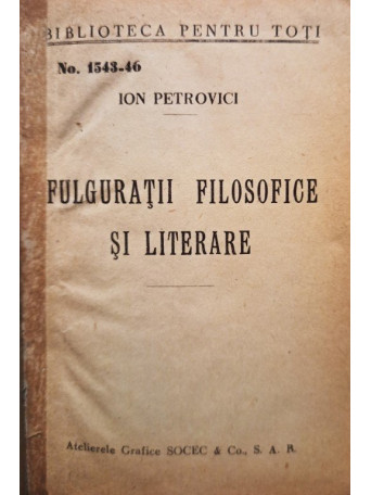 Fulguratii filosofice si literare