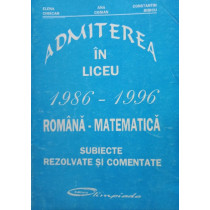 Admiterea in liceu romana - matematica