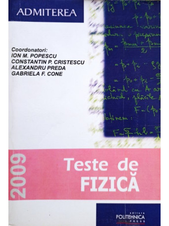 Teste de fizica 2009