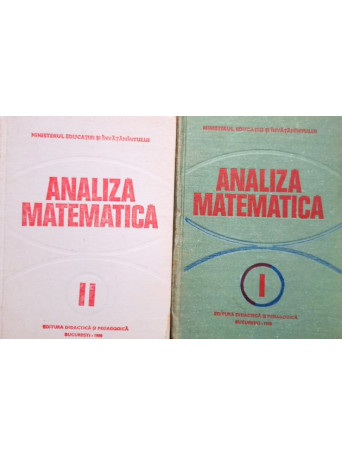 Analiza matematica, 2 vol.