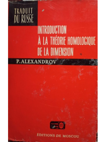 Introduction a la theorie homologique de la dimension