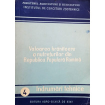 Valoarea hranitoare a nutreturilor din Republica Populara Romana