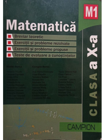 Matematica M1 clasa a Xa