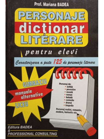 Dictionar - Personaje literare clasele V - XII