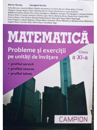 Matematica - Probleme si exercitii pe unitati de invatare, clasa a XIa