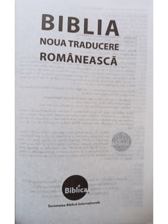 Biblia - Noua traducere romaneasca - 2016 - Cartonata