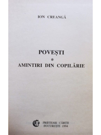 Povesti - Amintiri din copilarie