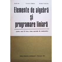 Elemente de algebra si programare liniara