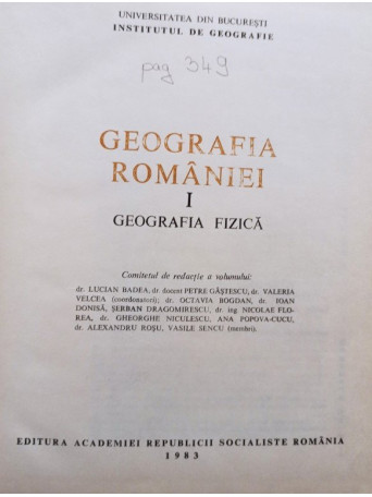 Geografia Romaniei, vol. 1 - Geografia fizica