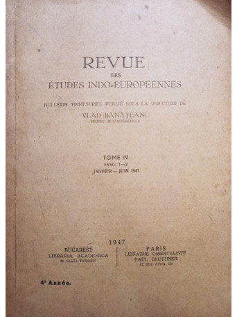 Revue des etudes indo-europeennes