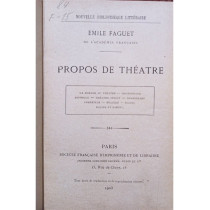 Propos de theatre