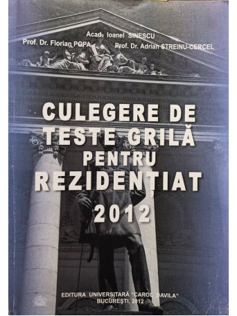 Culegere de teste grila pentru rezidentiat 2012