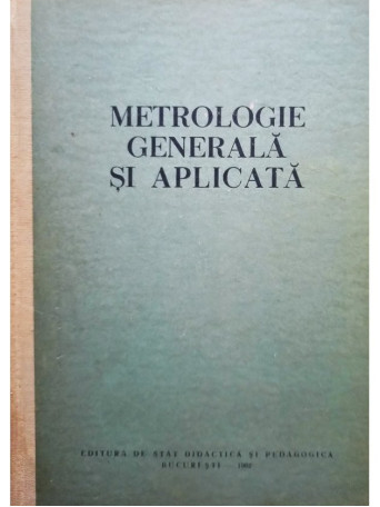 Metrologie generala si aplicata