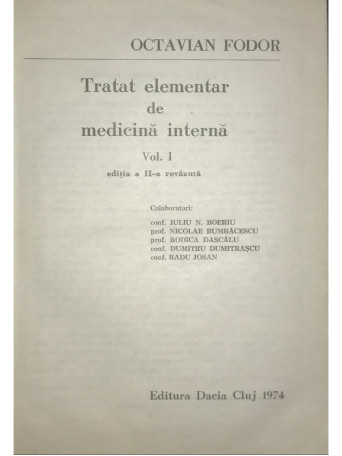 Tratat elementar de medicina interna, vol. 1 (ed. II)