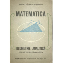 Matematica - Geometrie analitica - Manual pentru clasa a XII-a