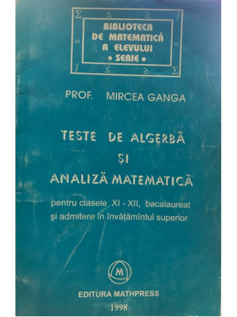 Teste de algebra si analiza matematica