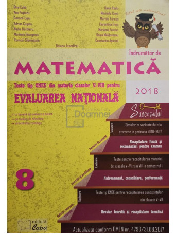 Matematica. Pregatirea elevilor de clasa a VIII-a pentru Evaluarea Nationala