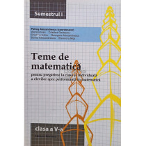 Teme de matematica, clasa a V-a, semestrul I