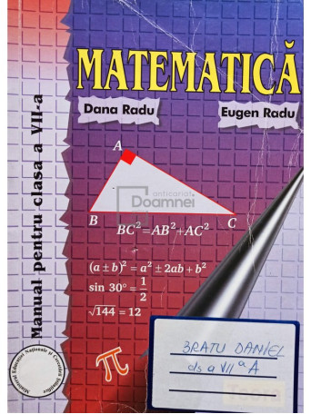 Matematica. Manual pentru clasa a VII-a