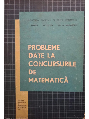 Probleme date la concursurile de matematica