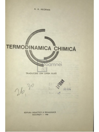 Termodinamica chimica