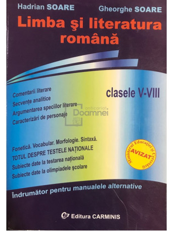 Limba si literatura romana - clasele V-VIII