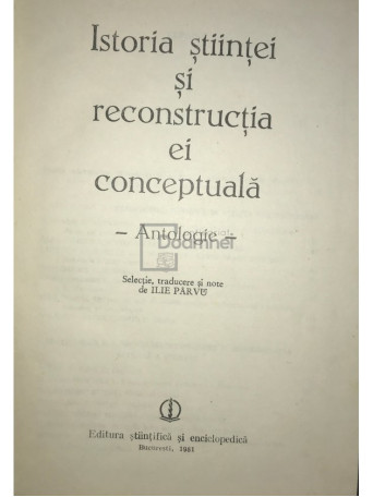 Istoria stiintei si reconstructia ei conceptuala