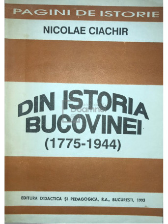 Din istoria Bucovinei (1775 - 1944)