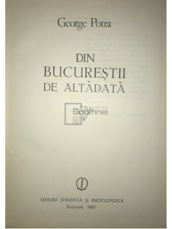 Din Bucurestii de altadata