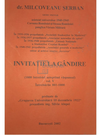 Invitatie la gandire, vol. V