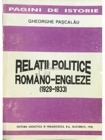 Relatii politice romano-engleze 1929-1933