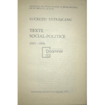 Texte social-politice 1921-1938